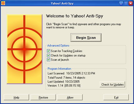 Yahoo Toolbar With Anti Spyware 7.1